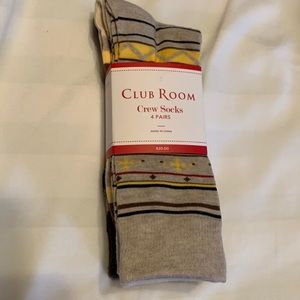 NWT.  Club room crew socks. 4 pair.  Sizes 8-13